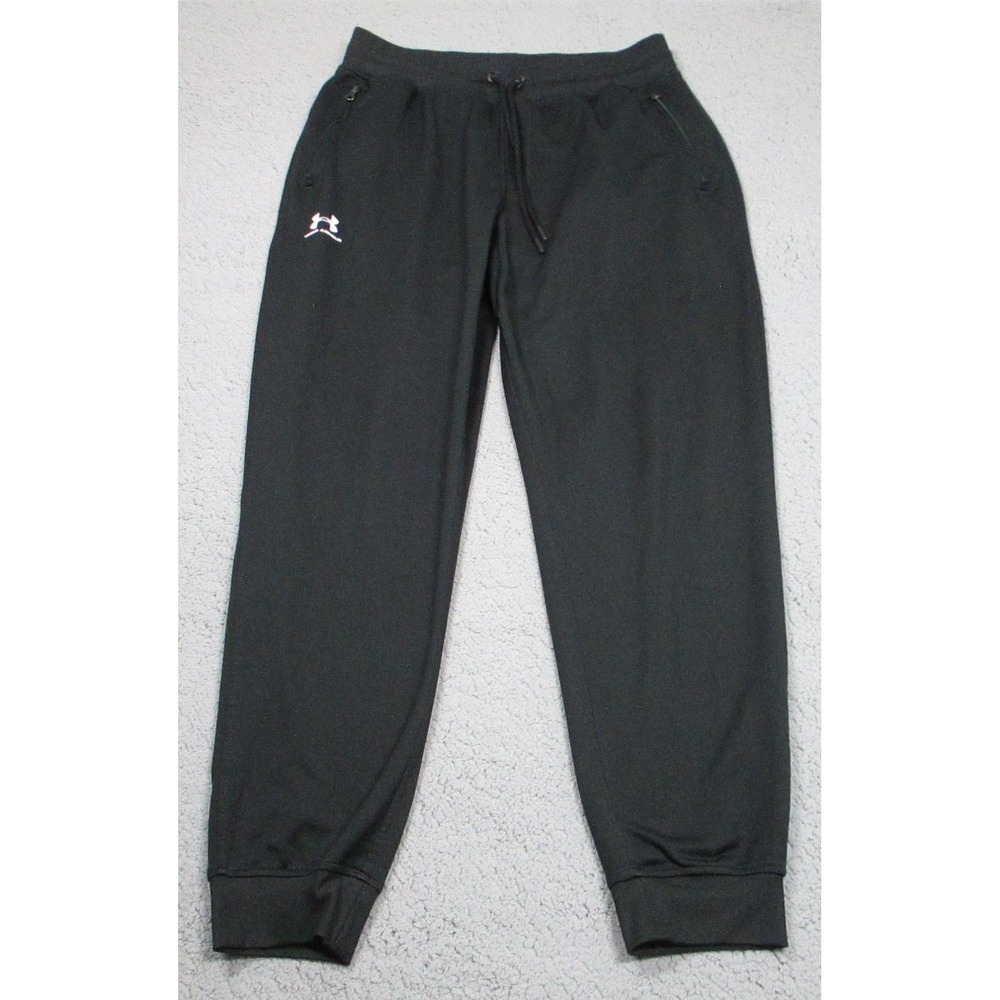 Under Armour Pants Mens Large Black ColdGear‎ Fleece Joggers Sweatpants Athletic